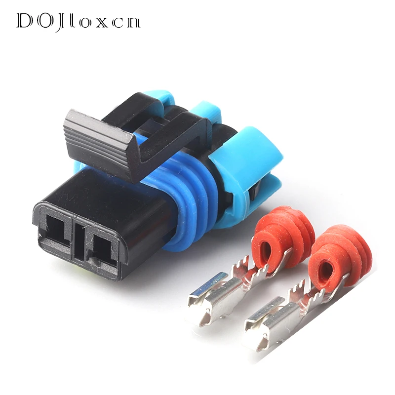 1/5/10/20/50 Sets 2 Pin Universal DELPHI Sense Black Plug Socket Car Automatic Fan Male Female Waterproof Connector 15300027