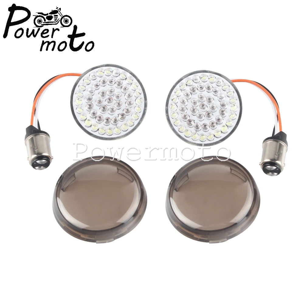 Front Amber White LED Turn Signal Indicator Running Light for Harley Softail Electra Street Glide Ultra Classic CVO Limited Low