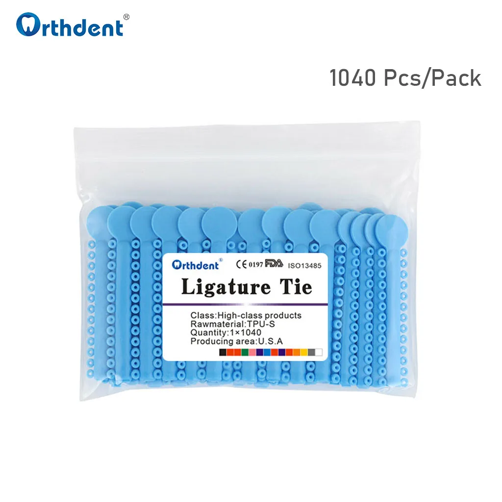 Orthdent 1040 Pcs/Pack Dental Ligature Ties Orthodontics Appliance Elastic Rubber Bands Braces Teeth Treatment Dentist Materials