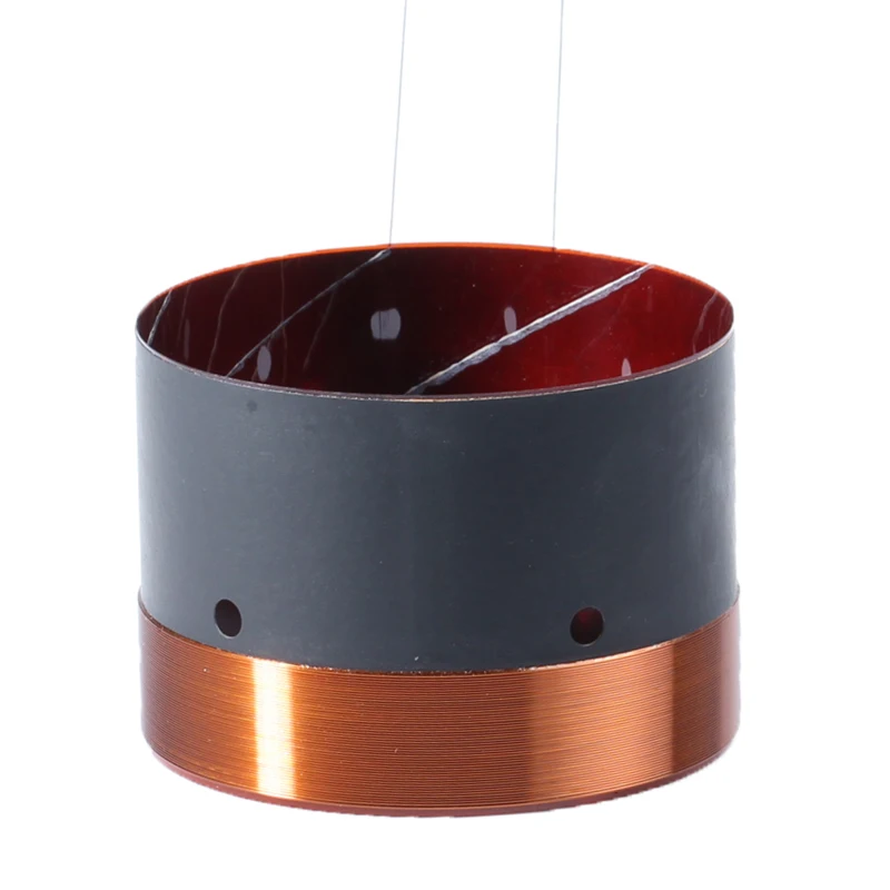 2 buah Speaker Woofer koil suara Bass 49.5mm, suku cadang perbaikan Speaker Woofer 50 Core, kawat tembaga bulat aluminium, 2 lapis daya tinggi