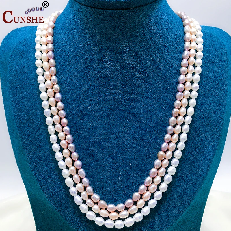 Natural Freshwater Pearl Beaded High Quality Rice Shape Punch Loose Beads for Make Jewelry DIY Bracelet Necklace Accessories