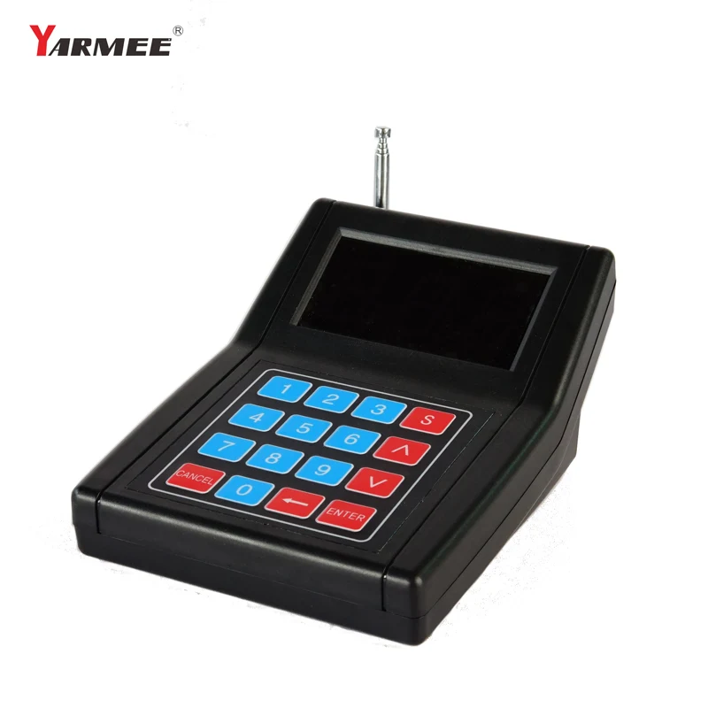 YARMEE Wireless Restaurant Equipments kitchen Beeper Buzzer alarm Calling System 10 Pager + 1 Transmitter for Customer Queuing