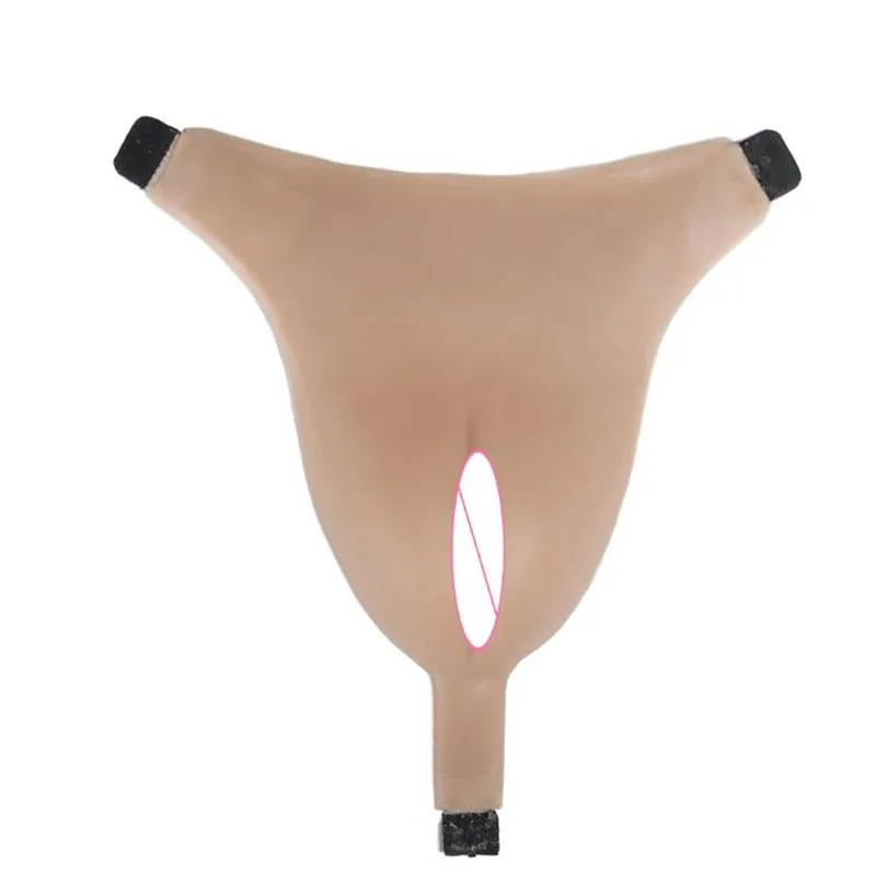 Silicone Triangle false T-back Panty Female Sexy Fake Vagina Women Underwear Crossdress Cosplay fake breast Transgender