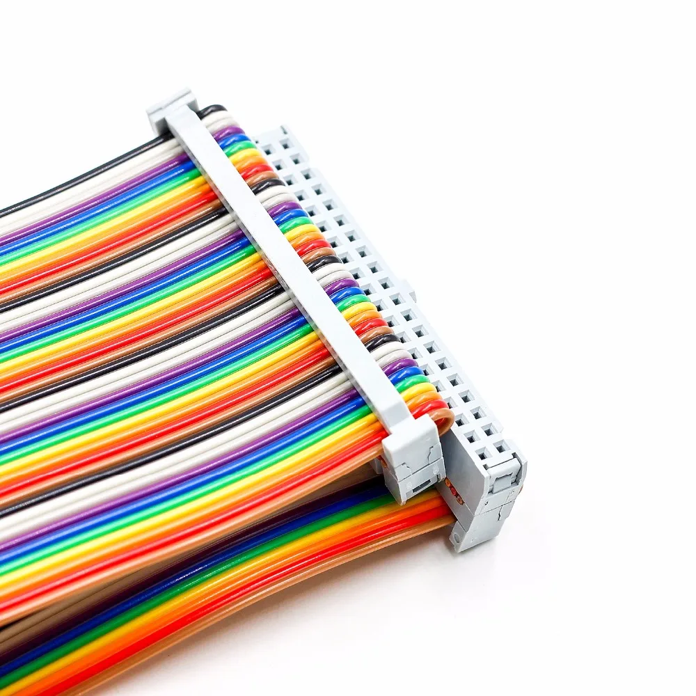 Cable de cinta arcoíris GPIO de 20 cm y 40 pines para Raspberry Pi Modelo B / Modelo B+