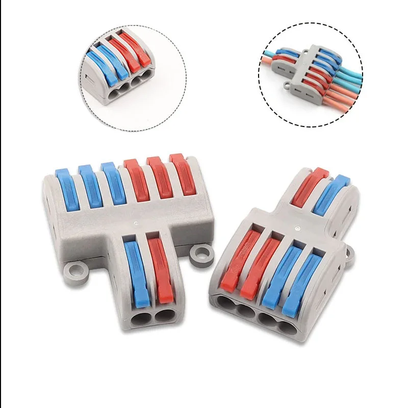 5pcs SPL-42/62 Wire Connector Universal Wiring Cable Connector Push-in Conductor Mini Fast Terminal Block