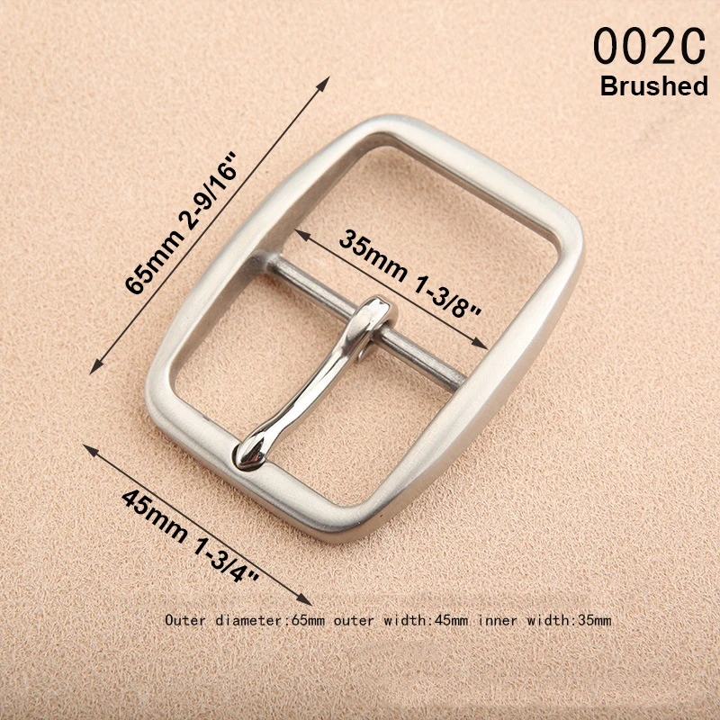 1 Stück 35mm Gürtelschnalle 304 Edelstahl Stiftschnalle Herren Taillengürtel Kopf Lederhandwerk Gürtelteile DIY Hardware Zubehör – Detail 2