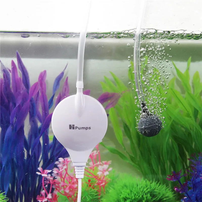 Mini Air pump hang sucker aquarium increase oxygen pump mute low sound Air Compressor with Bubble stone tube marine fish thank