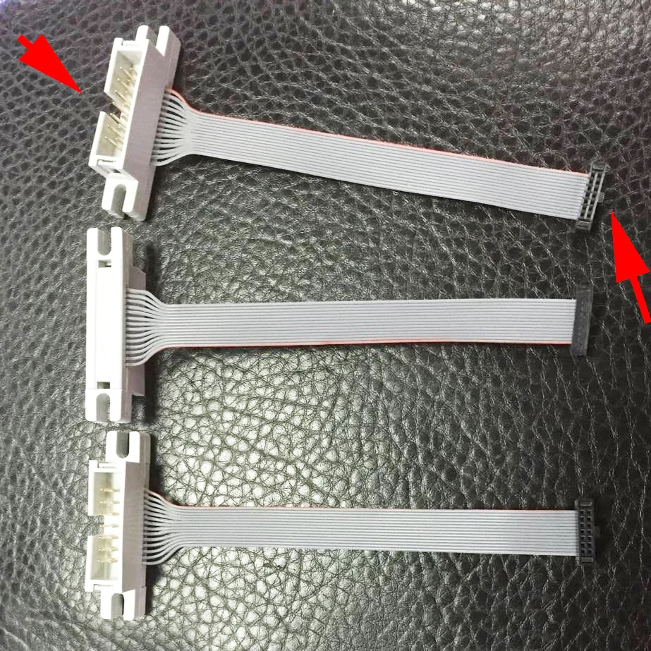 FC 1.27MM To DC3 Male 2.54MM pitch FC-10/14/16/20/30/34/40/50 Pin 15CM Gray Flat Ribbon Data Cable