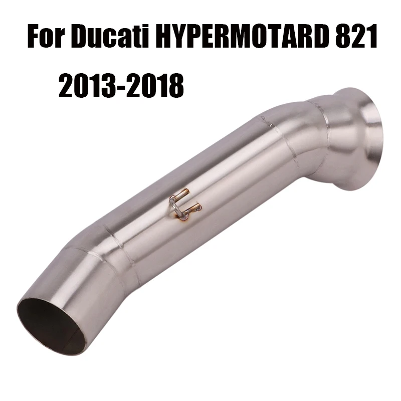 

For Ducati Hypermotard 821 Hyperstrada 821 2013-2018 Exhaust System Connecting Link Pipe Escape Middle Tube Slip On Motorcycle