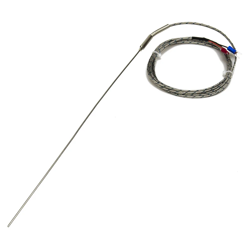 FTARP08 K J T type 2m metal screening cable 300mm flexible probe sheathed thermocouple temperature sensor