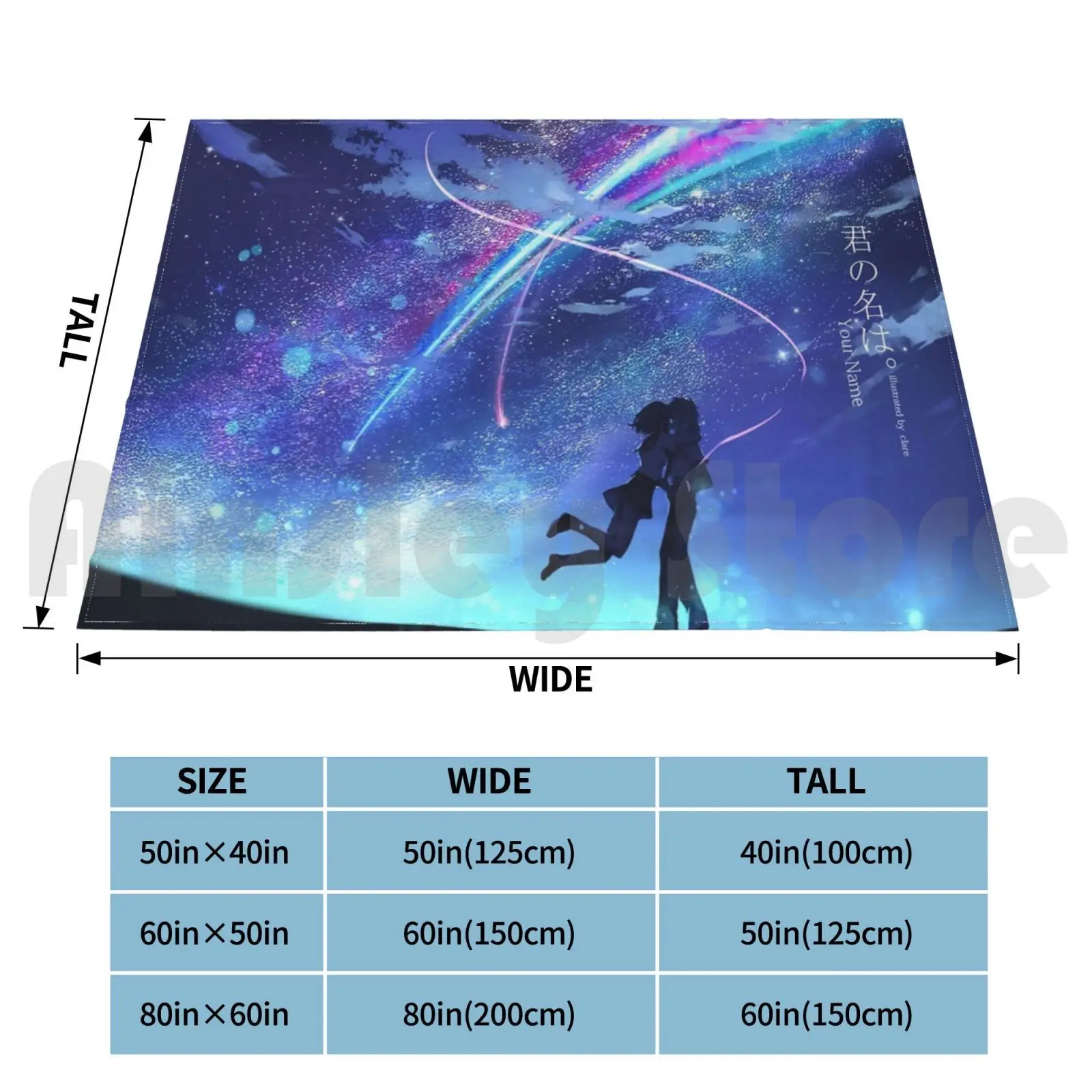 Your Name Blanket For Sofa Bed Travel Puzzles Anime Your Name Mitshua Taki Love Kimi No Na Wa Kimi No Nawa A