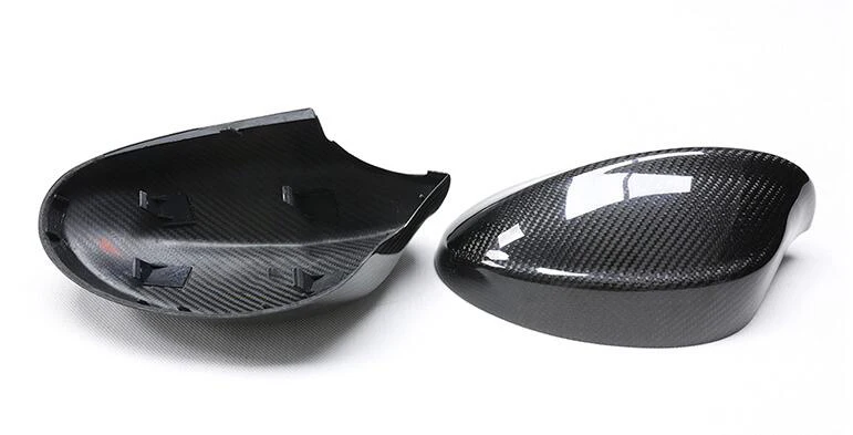 For BMW 3 Series E92 2D Coupe/E93 2D Convertible PRE LCI 2005-2008  Replacement Type Gloss Black Real Carbon Fiber Mirror Cover