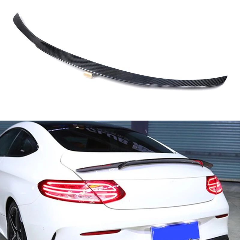 

Carbon Fiber Rear Roof Spoiler Trunk Lip Boot Wing For Mercedes Benz C63 W205 C205 2015 + C Class C250 C300 C350 2-door Coupe