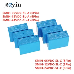 5PCS SMIH-05VDC-SL-C SMIH-12VDC-SL-C SMIH-24VDC-SL-C 05 12 24 V Relays 250V 16A 8PIN SMIH-05V 12V 24VDC-SL-A 6Pin Original Relay