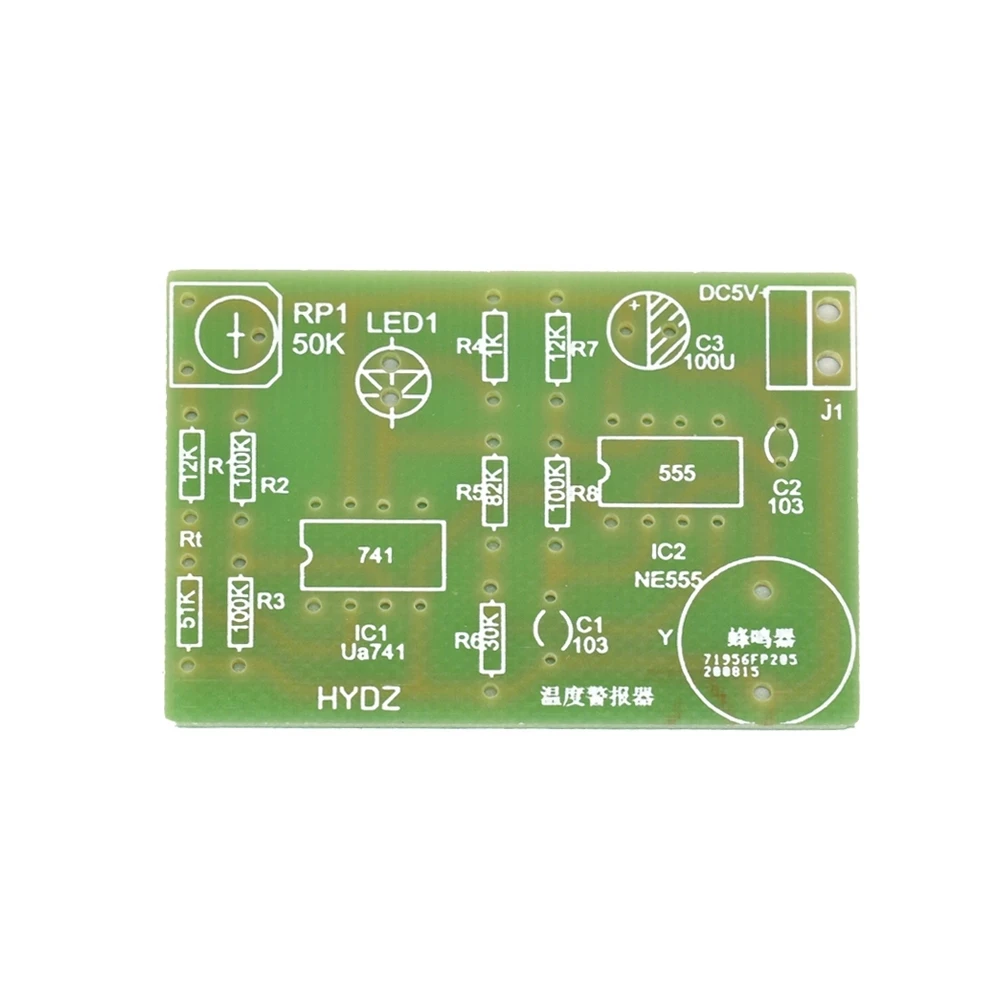 Temperature buzzer kit acousto-optic alarm parts DIY circuit student experiment training parts