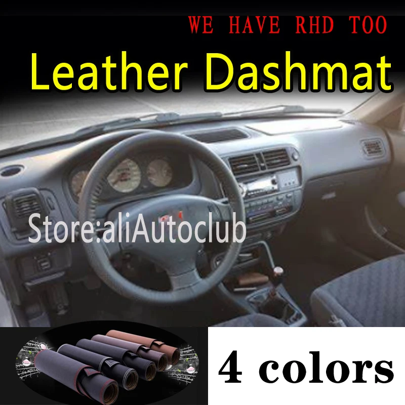 

For Honda Civic Ballade Ferio EJ EK EM 1996 - 2000 Leather Dashmat Dashboard Cover Dash Mat Sunshade Carpet Car Styling auto