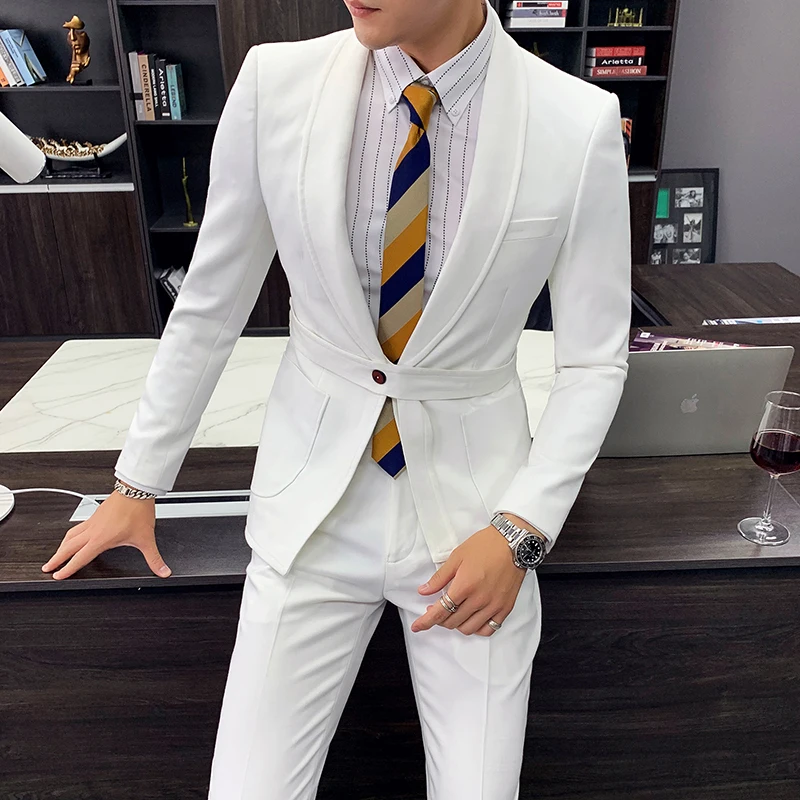 

Mens Clothes 2023 Suits White Wedding Dress for Mens Stylish Suits Slim Fit Club Party Mens Dress Suit Sets Skinny Office Dress