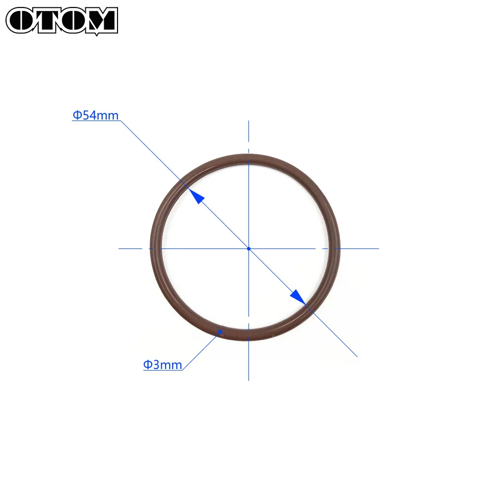 OTOM Pack of 10 Motorcycle Exhaust Manifold Gasket Seal O-ring Fluororubber Circle For YAMAHA YZ250 250cc 2 Stroke Engine Parts