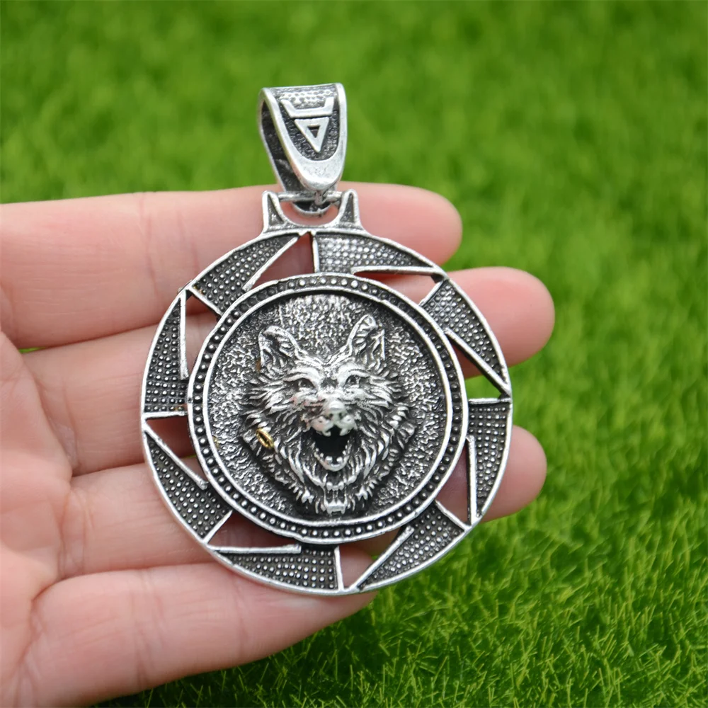 Slavic Kolovrat Veles Symbol Clasp Pendant Viking Wolf Amulet And Talisman Jewelry Necklace Dropshipping