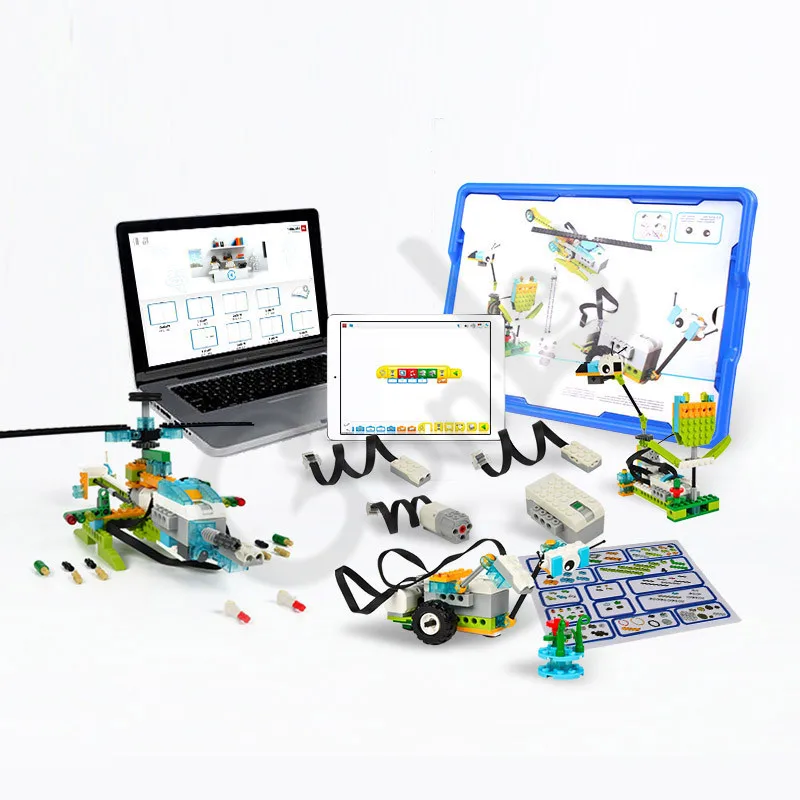 Juego de construcción de robótica EV3 STEM WeDo 280, 2,0 piezas, bloques de construcción, Compatible con 45300 Wedo 2,0, juguetes educativos DIY