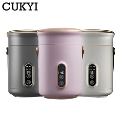 600ml Electric Stew Cooker Portable Health Pot Scented Tea Maker Soup Cup Porridge Heating Machine Water Boiler Office Warmer