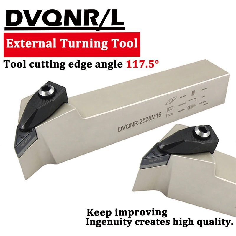 

1PCS DVQNR DVQNL 2020K16 2525M16 DVQNL Lathe Cutter External Turning Tool Holder With Wrenches Lathe Tool Holder CNC Lathe Tools