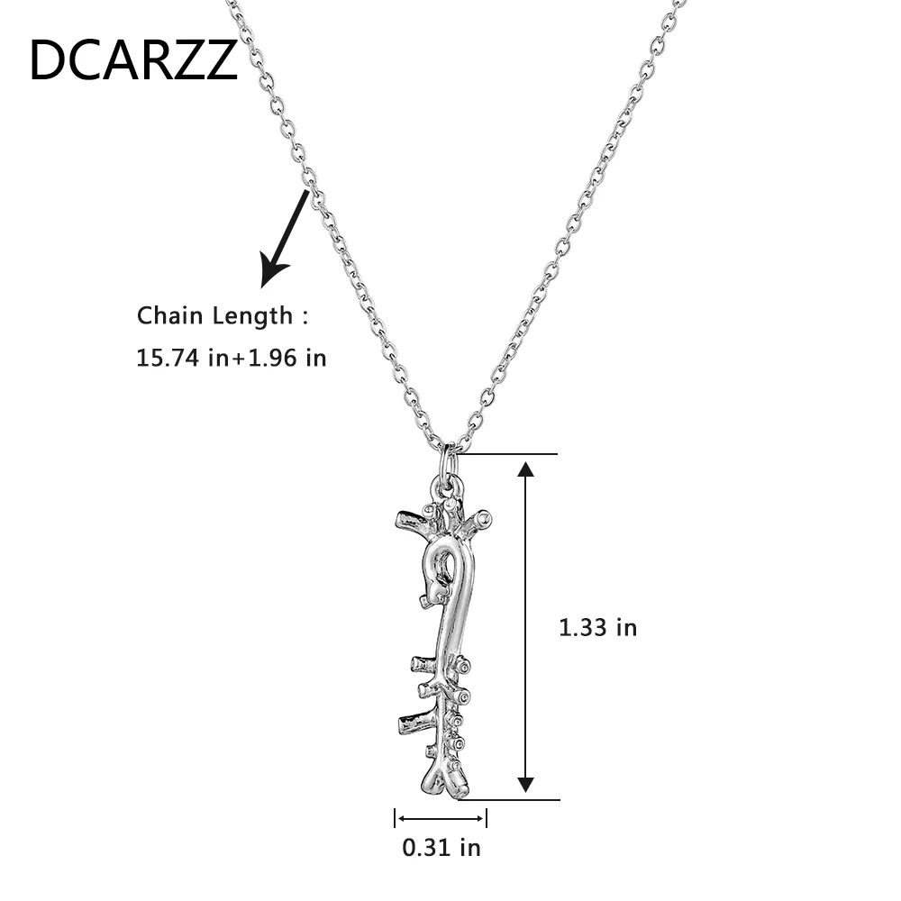 DCARZZ الأبهر قلادة قلادة الطبية الفضة مطلي العصرية القوطية المختنق قلادة هدية للمجوهرات معاطف للأطباء والممرضات