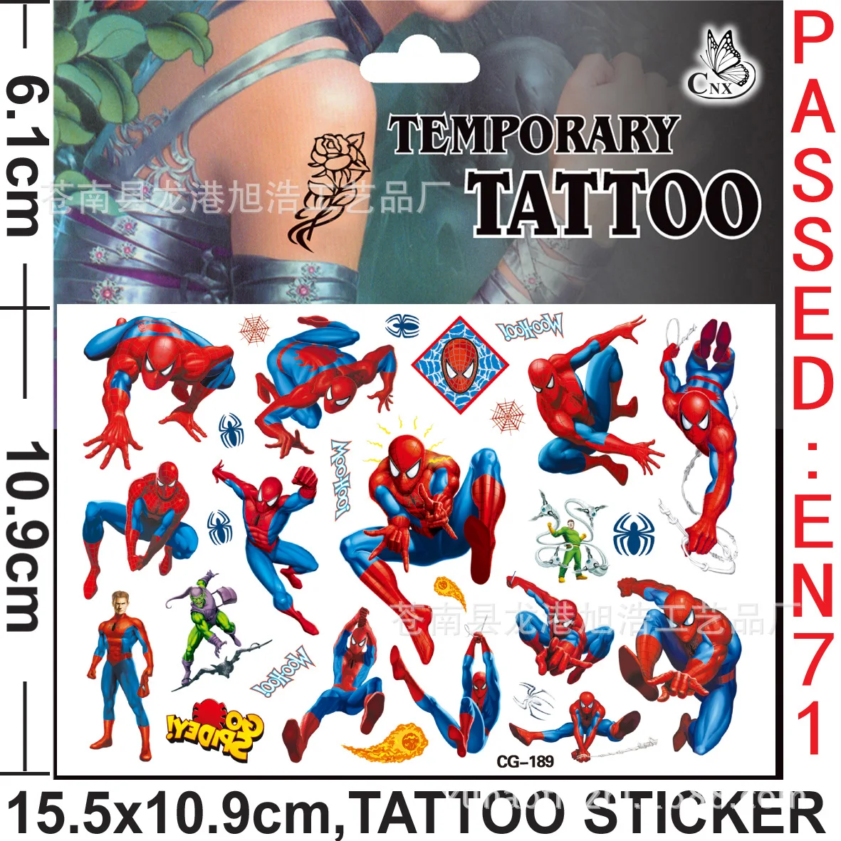 Avengers Marvel Spiderman Tattoo Stickers Spider Man Cartoon Tattoo Sticker Kids Birthday Party Toys Gifts Cute Tattoo