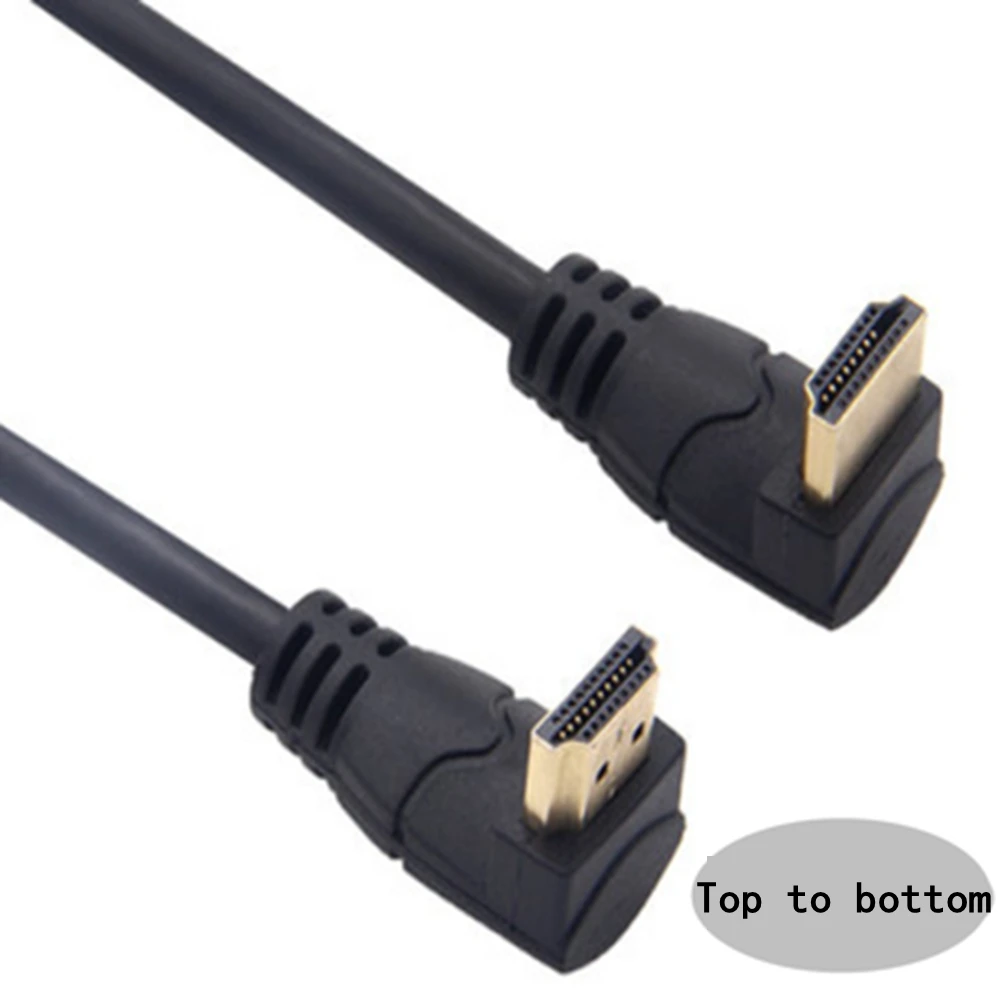 Hdmi2.0 public to public 4K HD video extension line, 90 degree left and right double elbow long and short line 4K
