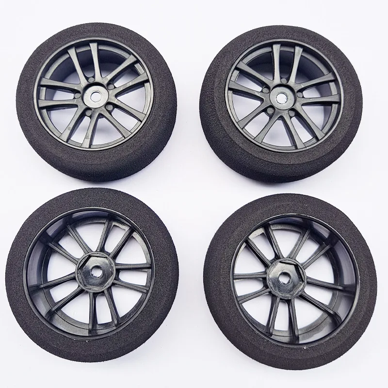 

4Pcs 66mm Sponge Foam Wheel Tire Tyre for 1/10 RC Buggy RC Off-Road Car Racing Rally Car Drift Car HSP Sakura Tamiya