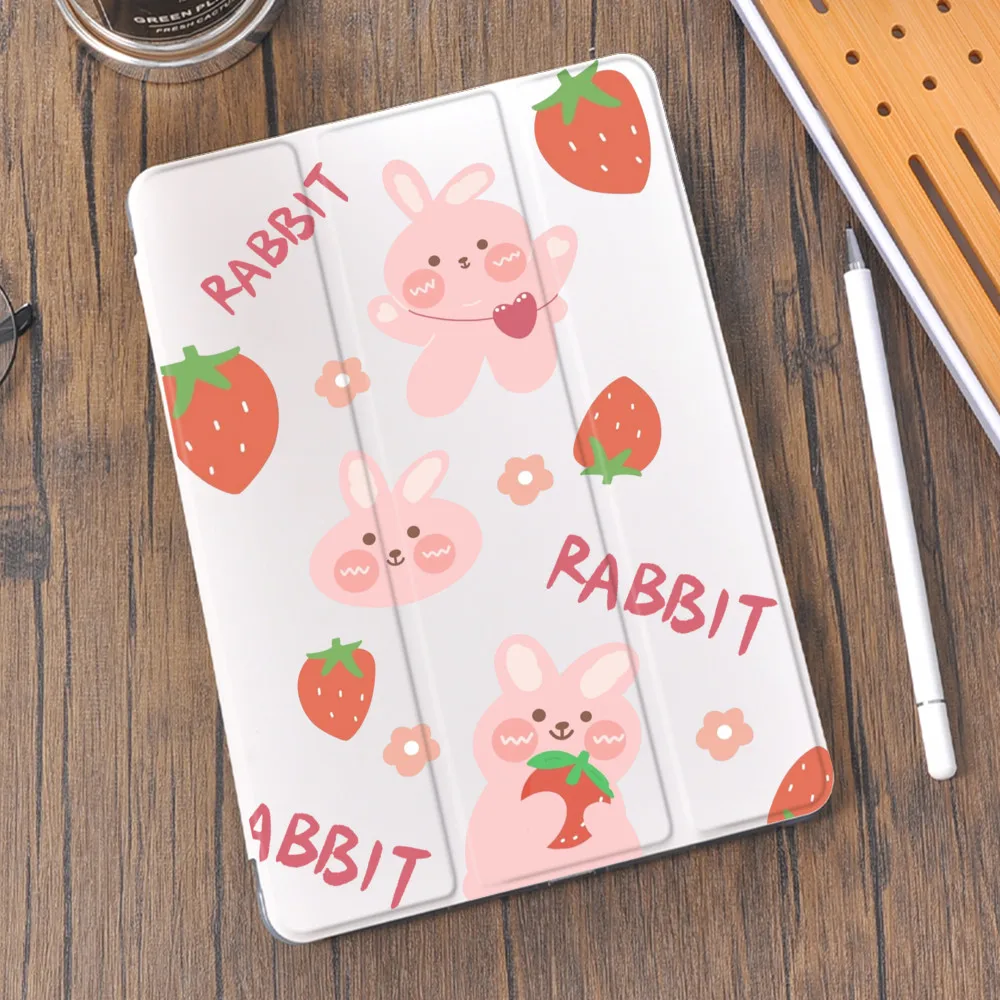 Cartoon Animal Bear For 10.2 Silicone iPad Case Air 4 Pro 10.9 2020 With Pen Holder 7th 8th Generation 12.9 Pro 2018 Mini 4 5