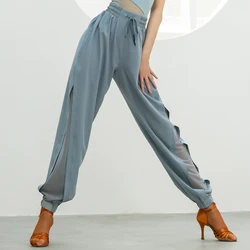 Latin Dance Pants Women Elastic Waist Soft Latin Trousers Rumba Samba Cha Cha Practice Wear Ballroom Competition Clothes BL6121