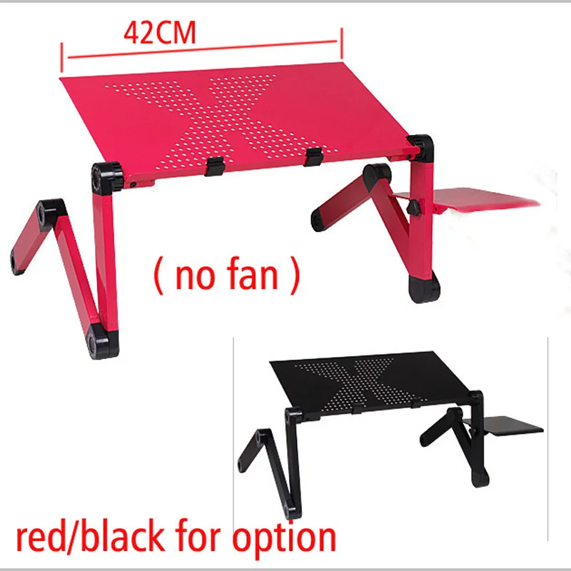 (senza ventola) Supporto per laptop in alluminio DL-LPT-1B da 42 cm sul letto da tavolo per uomo pigro senza ventola di raffreddamento