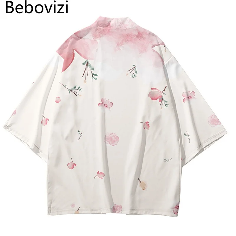 Japanese Streetwear Cardigan Women Men Harajuku Haori Kimono Cosplay Top Shirts Beach Yukata Tao Robe Plus Size XXXL 6XL 5XL 4XL