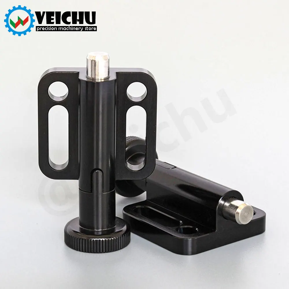 VEICHU Precision Spring Loaded Indexing Pin Aluminum Knob Stainless Steel Indexing Plungers With Mounting Flange For Equipment