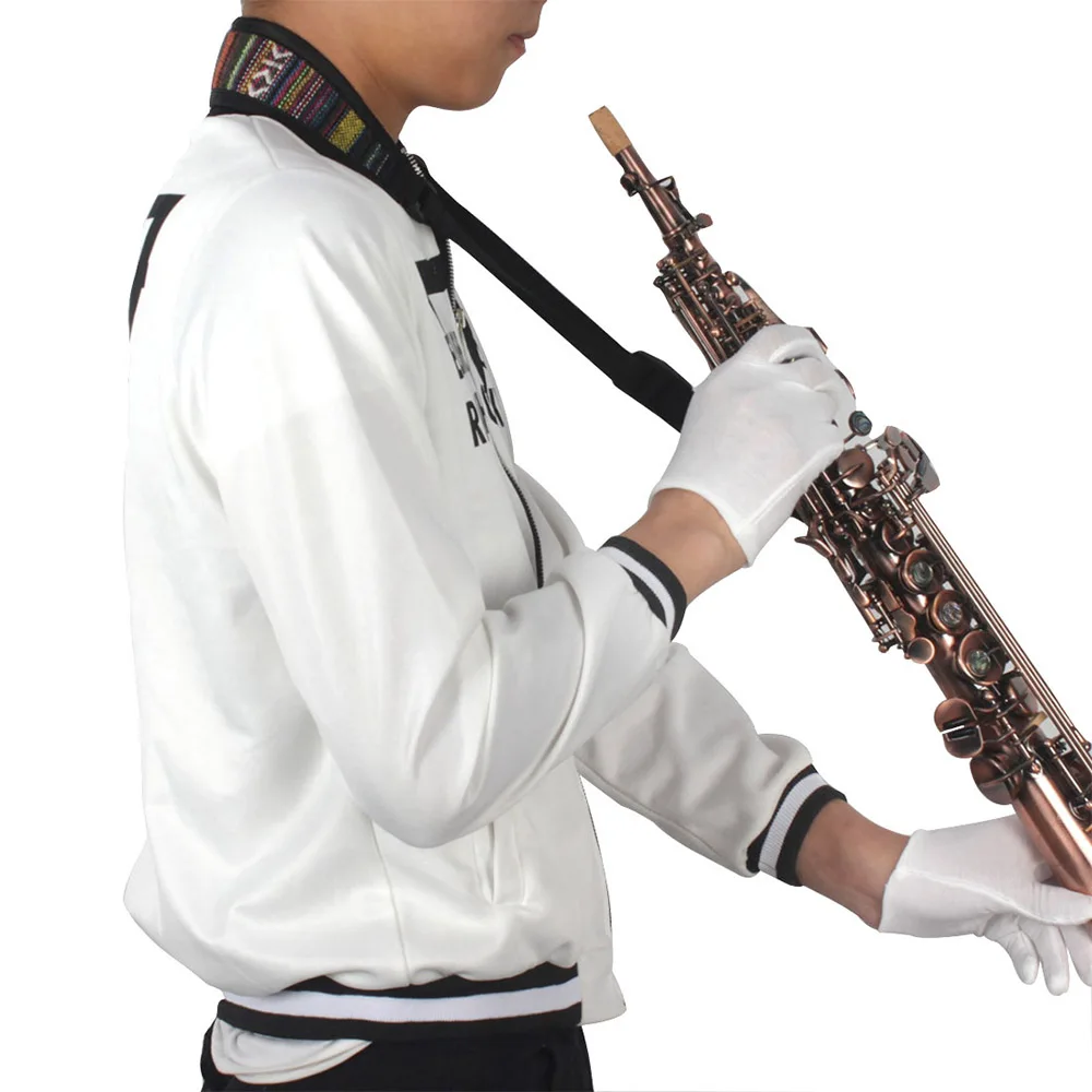 M MBAT Saxophone Neck Strap Light Weight Adjustable Sax Strap High Elasticity Cotton Padded Hook Clasp Saxophone Accessories