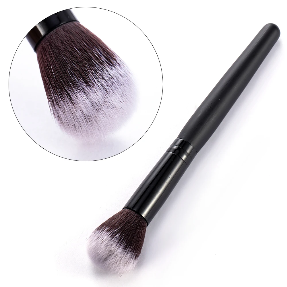 1pcs Professional Beauty Powder Brush Foundation Concealer Contour Powder Brush Wood Black Handle Makeup Cosmetic Tools