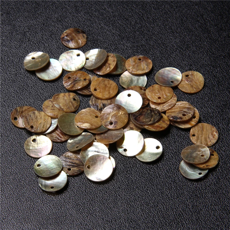 12mm Coin Round Yellow Shell Beads Charms Disc Natural Mother of Pearl Beads for Jewelry Making MOP Slice Necklace Earrings DIY