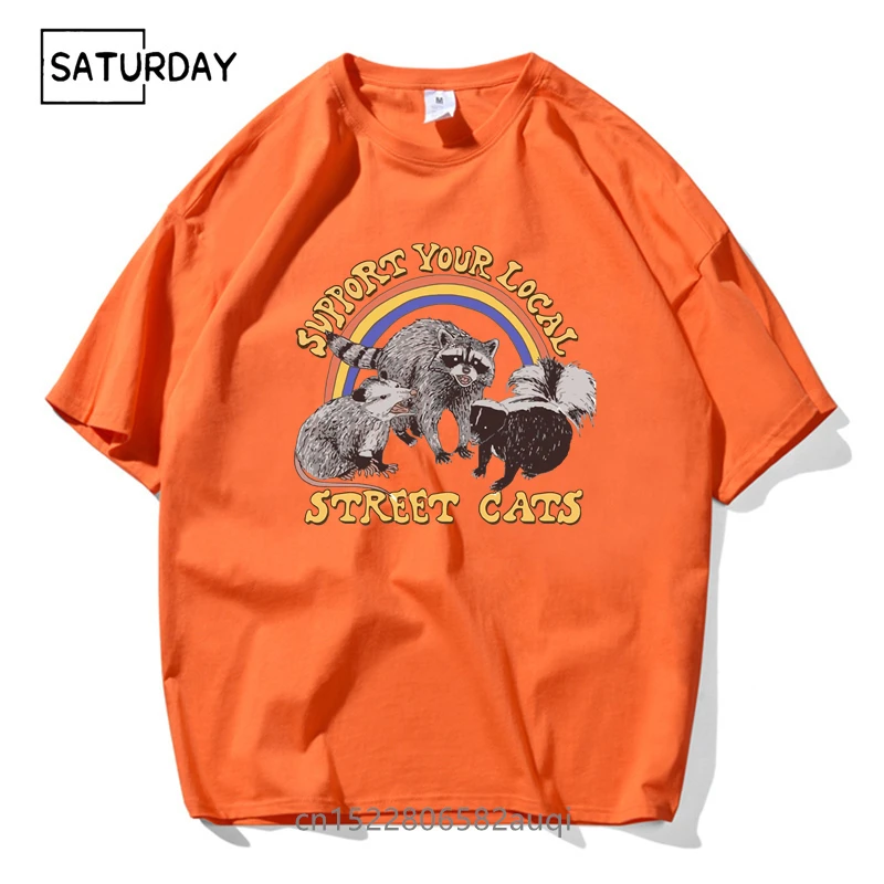 Street Cats Support Cool Casual Men/Women 100% Cotton T-shirt Tshirt 2021 New Chic Girl Summer Short Sleeve Tops Streetwear Tees