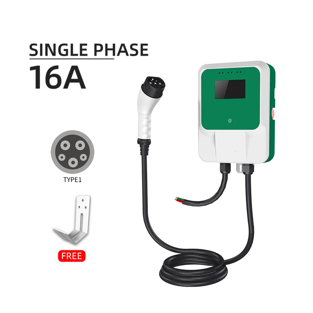 EV Charging wallbox Station 16 Amp Electric Vehicle Charger EVSE 3.84kw Compatible for All Electric EV Cars j1772 type1 240V