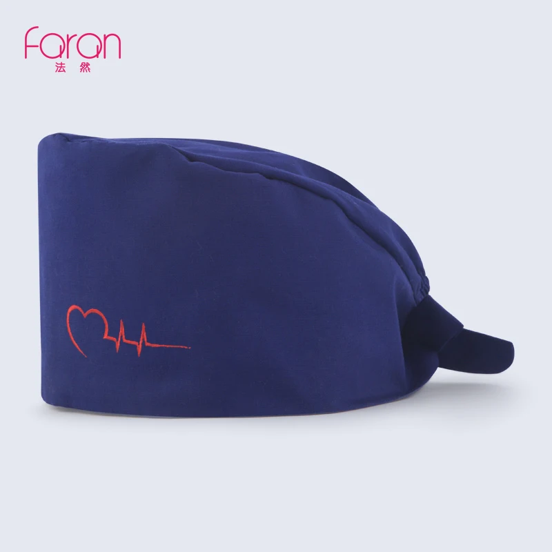 ANNO Solid Color Scrub Caps Female Male Hospital Doctor Nurse Work Hats Nursing Accessorie Short or Long Hair Head Dress