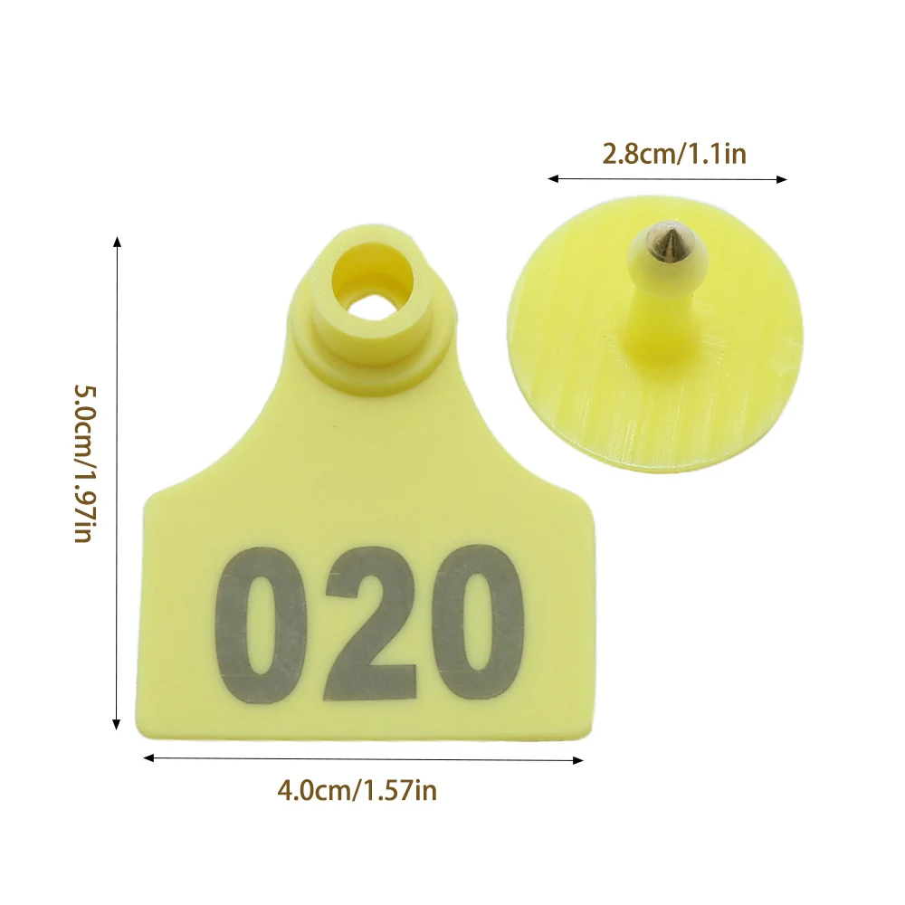 Tags For Animal Livestock Pig Sheep Ear Tag Laser Type Copper Head Tags goat Supplies No.001-100