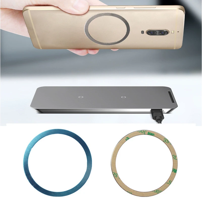 

100pcs 55x45mm annulus Metal Plate disk iron sheet For Magnetic Car Phone Stand holders for iphone 12 magsafe For iphone 13