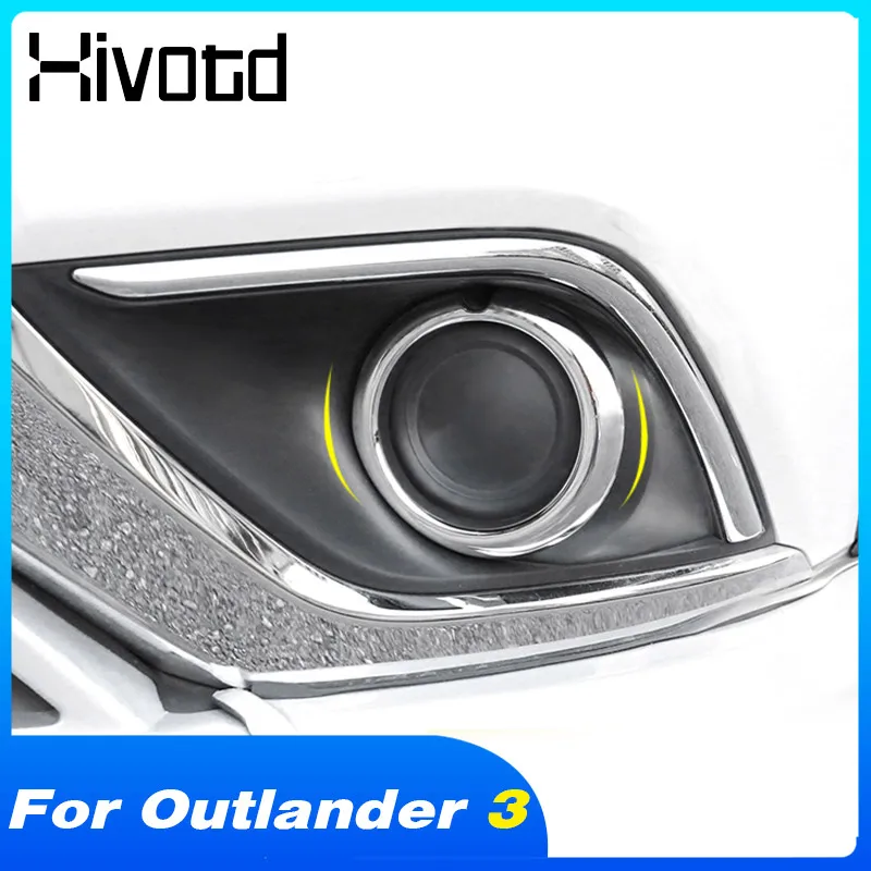 Auto Front Rear Fog Lights Cover Trim Exterior Modificat Decoration Car Accessories Styling For Mitsubishi Outlander 3 2022-2016