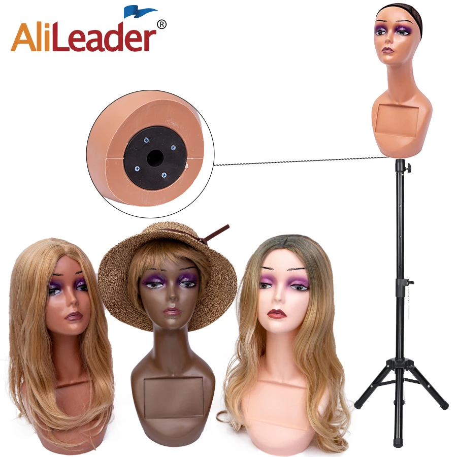 Mannequin Head Without Shoulders Female Head Model Manikin Mannequin Wig Scarf Glasses Hat Cap Display Wig Stand Head Doll Head