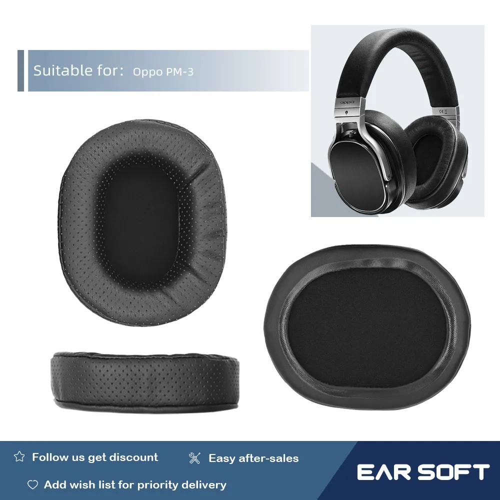 

Earsoft Replacement Ear Pads Cushions for Oppo PM-3 Headphones Earphones Earmuff Case Sleeve Accessories