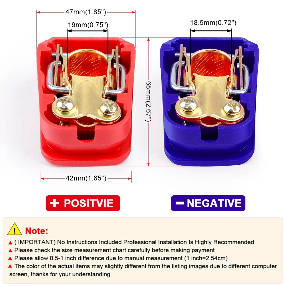 Batterie de voiture politiquement als pour voiture, caravane, bateau, moto, électrode positive et négative, dégagement rapide, pinces de connecteur de levage