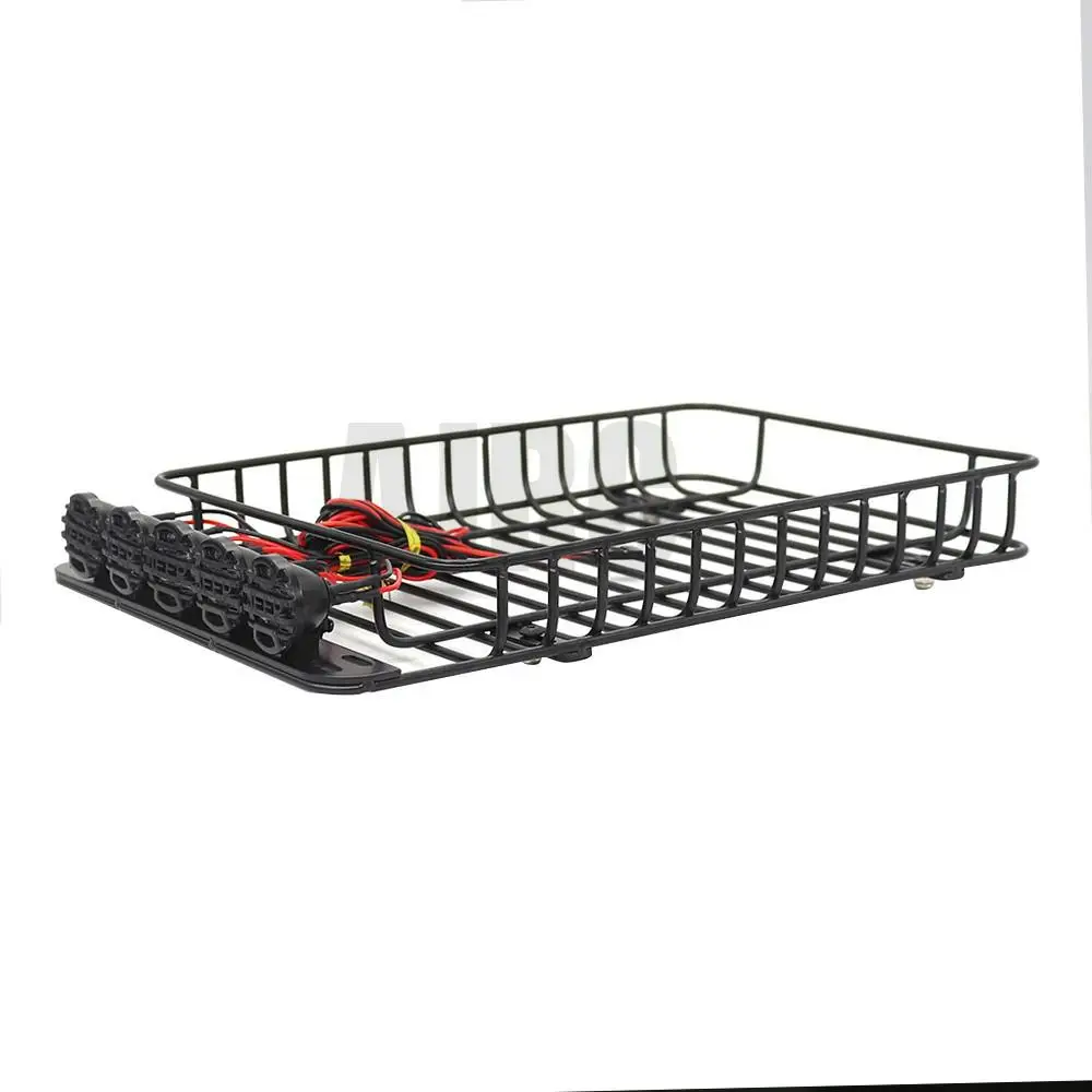 1/10 Rc Climbing Car Metal Luggage Rack For Trax Axial Scx10 Trx4 D90 Tf2 Cc01 Lc80 Luggage Rack With Light