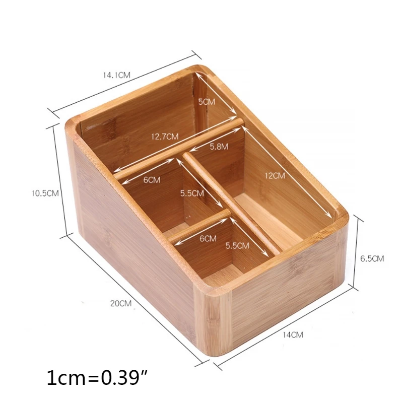 Desktop Bamboo Wood Storage Box, Office, Cosmetics, Creative, Stationery