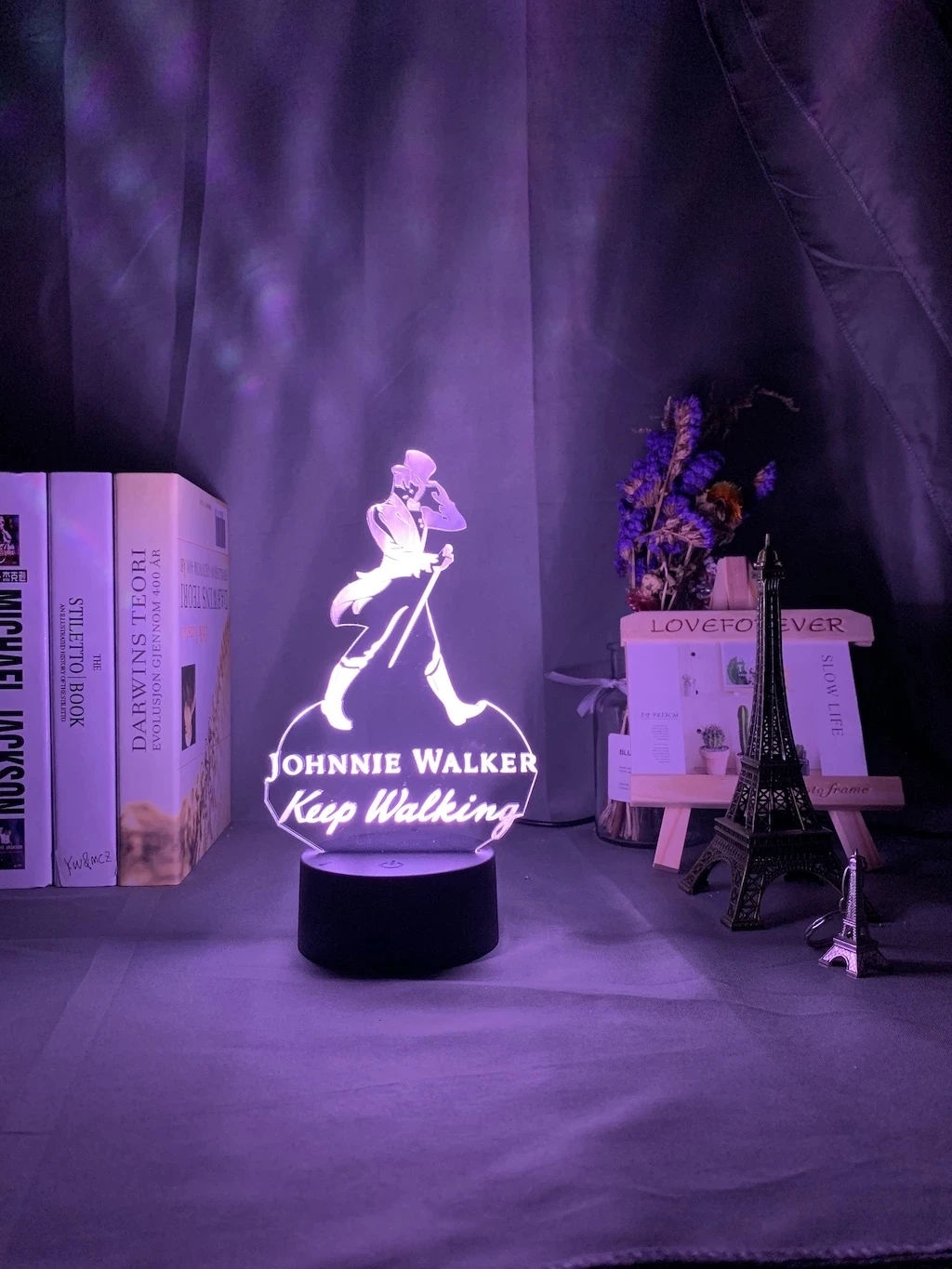 Luz Led 3D Johnnie Walker para mantener el caminar, iluminación decorativa para habitación de Bar, luz nocturna alimentada por batería Usb, mesa